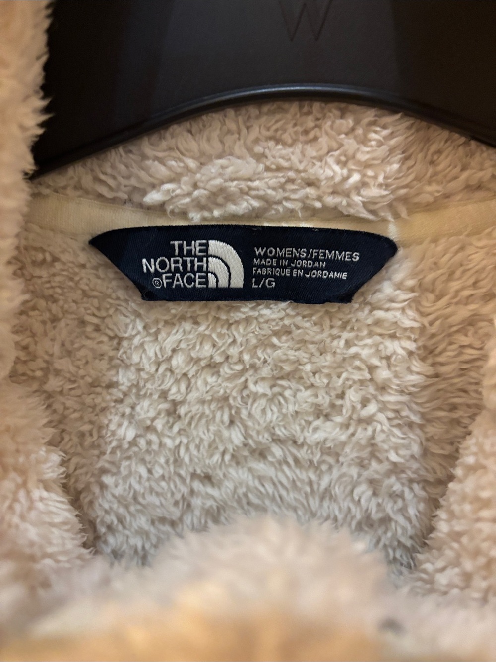 The North Face Cream Sherpa Vest with Zip Pockets - Picture 2 of 3